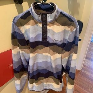 Eddie Bauer fleece snap button pullover. Worn once